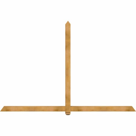 Ekena Millwork Eugene Rough Sawn Timber Gable Bracket, Western Red Cedar, 108"W x 72"H x 4"D x 4"F, 16/12 Pitch GBW108X72X0404EUG00RWR